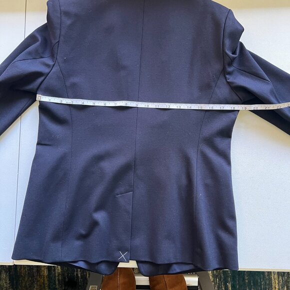 NWT ANN TAYLOR Notched One Button Blazer - Deep Navy  |10P - Picture 15 of 15